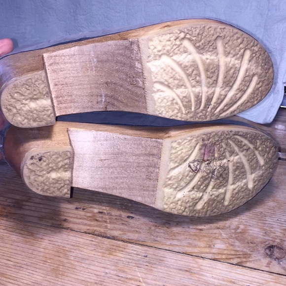 No. 6 Mule Leather & Wooden Heel Clog - 39 - Picture 9 of 10